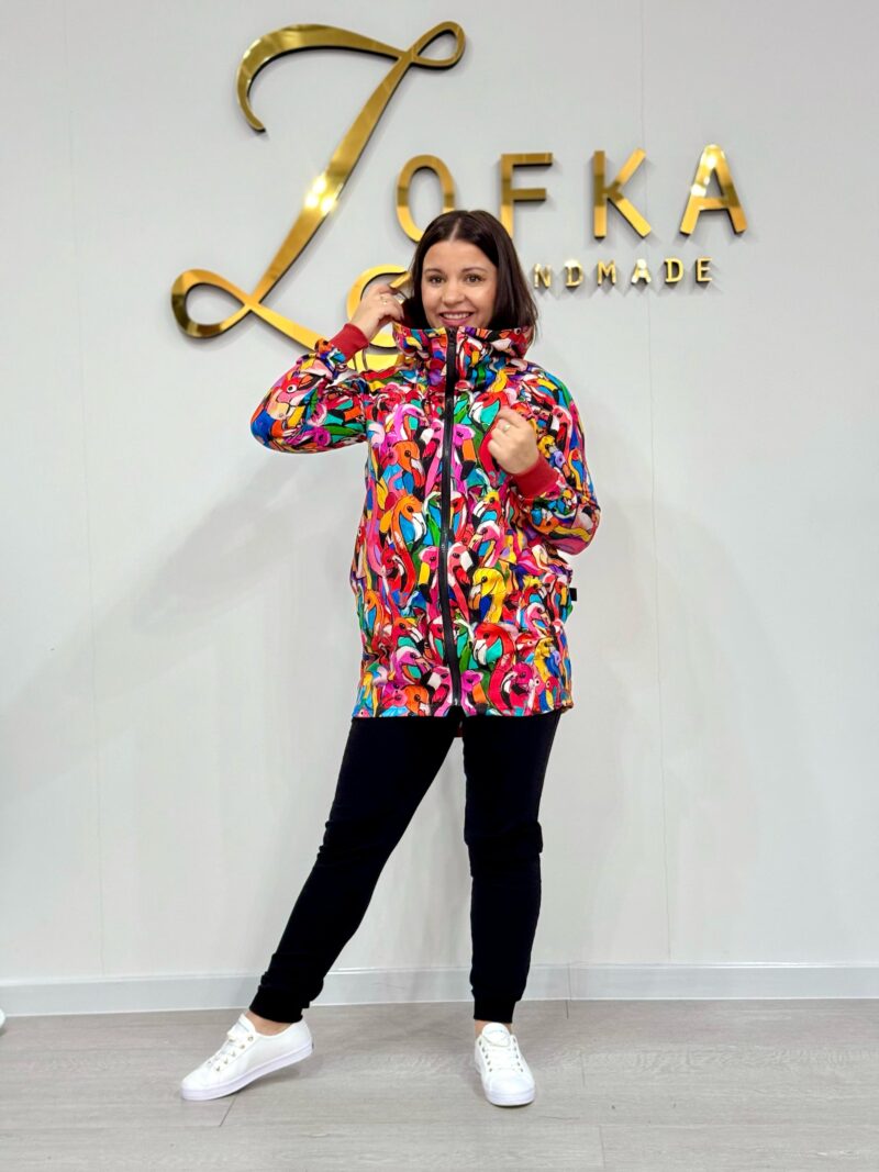 Bluza Madlen - Kolorowe Flamingi - obrazek 3